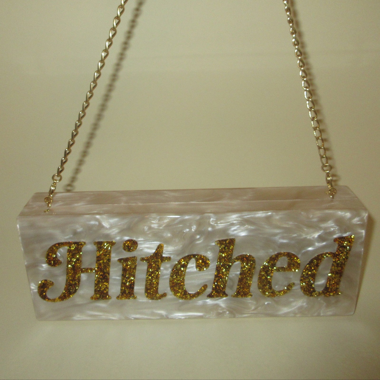 "Hitched" Acrylic Clutch in Sample Sale