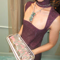 Gemstoned Crossbody Lighter Case in Mint Thumbnail