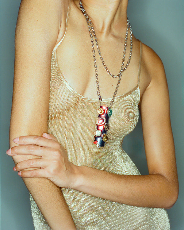 Gemstoned Lighter Case in Khaki Crossbody