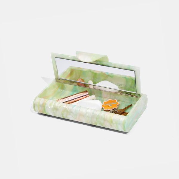 Mother of Pearl Acrylic Box Clutch