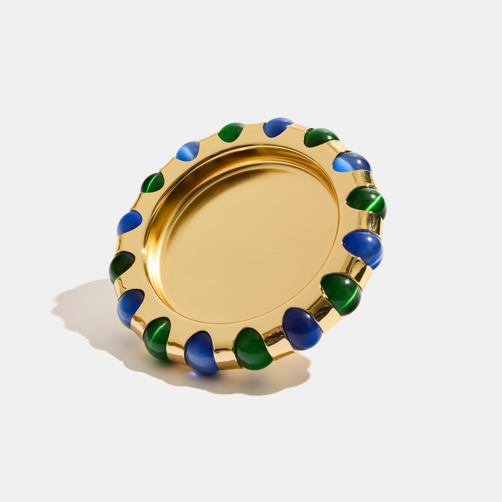 Lagoon Marbles Dish in Gold