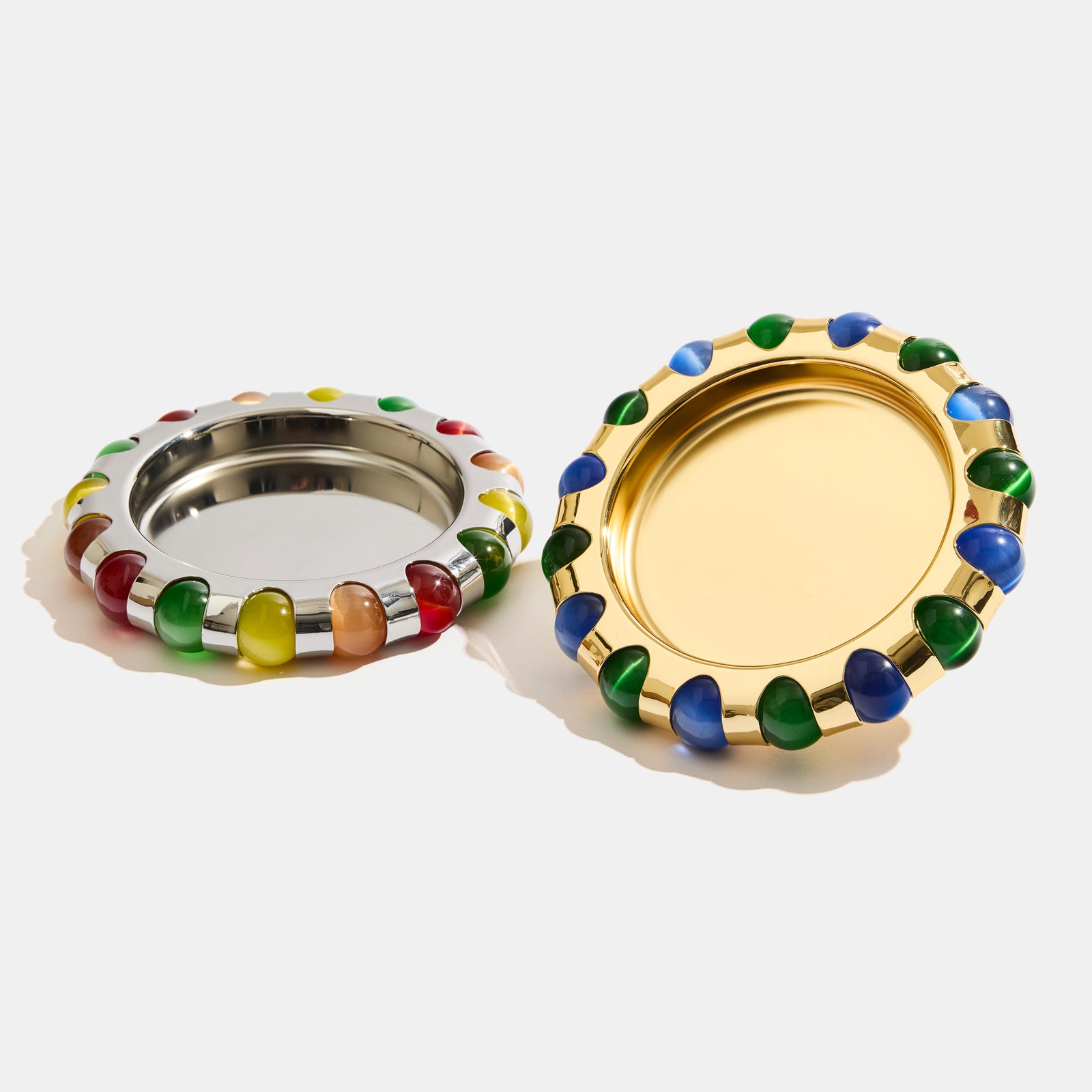 Rainbow Marbles Dish in Silver