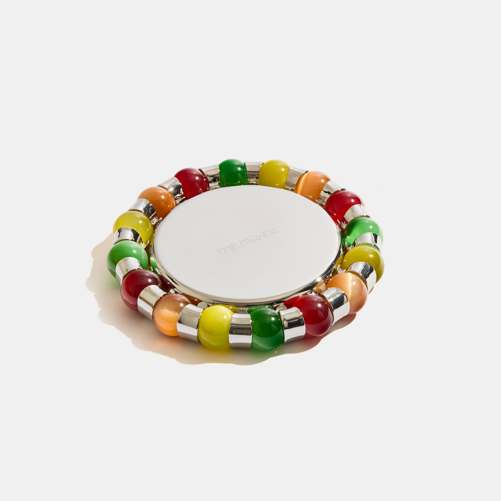 Rainbow Marbles Dish in Silver