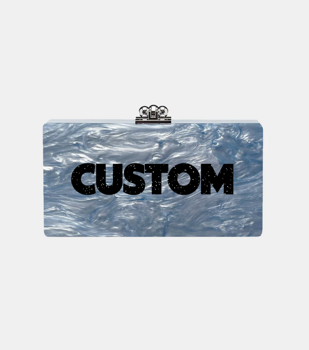 Slim Jean Box Clutch in Made to Order Acrylic
