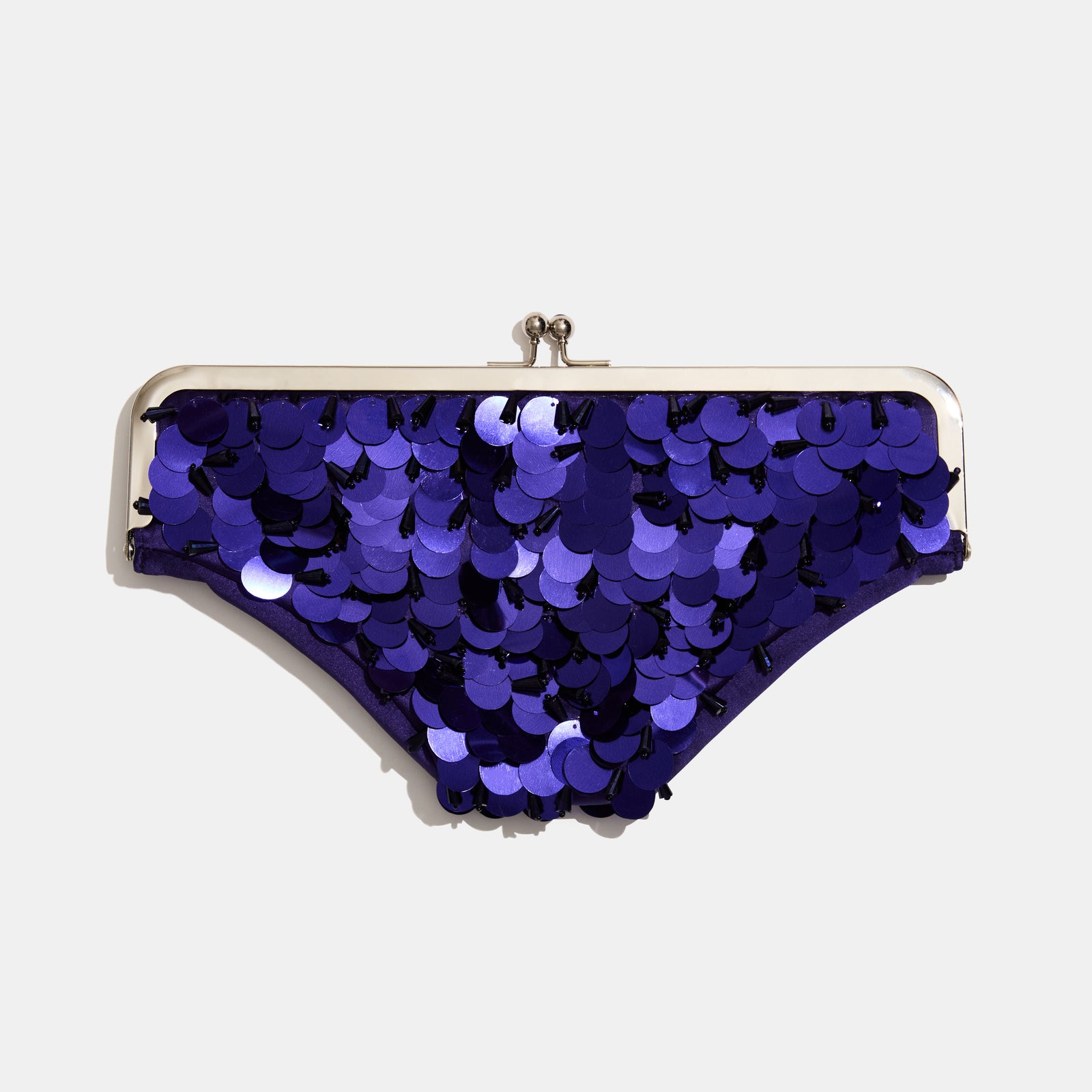Undies Clutch in Violet Sequins