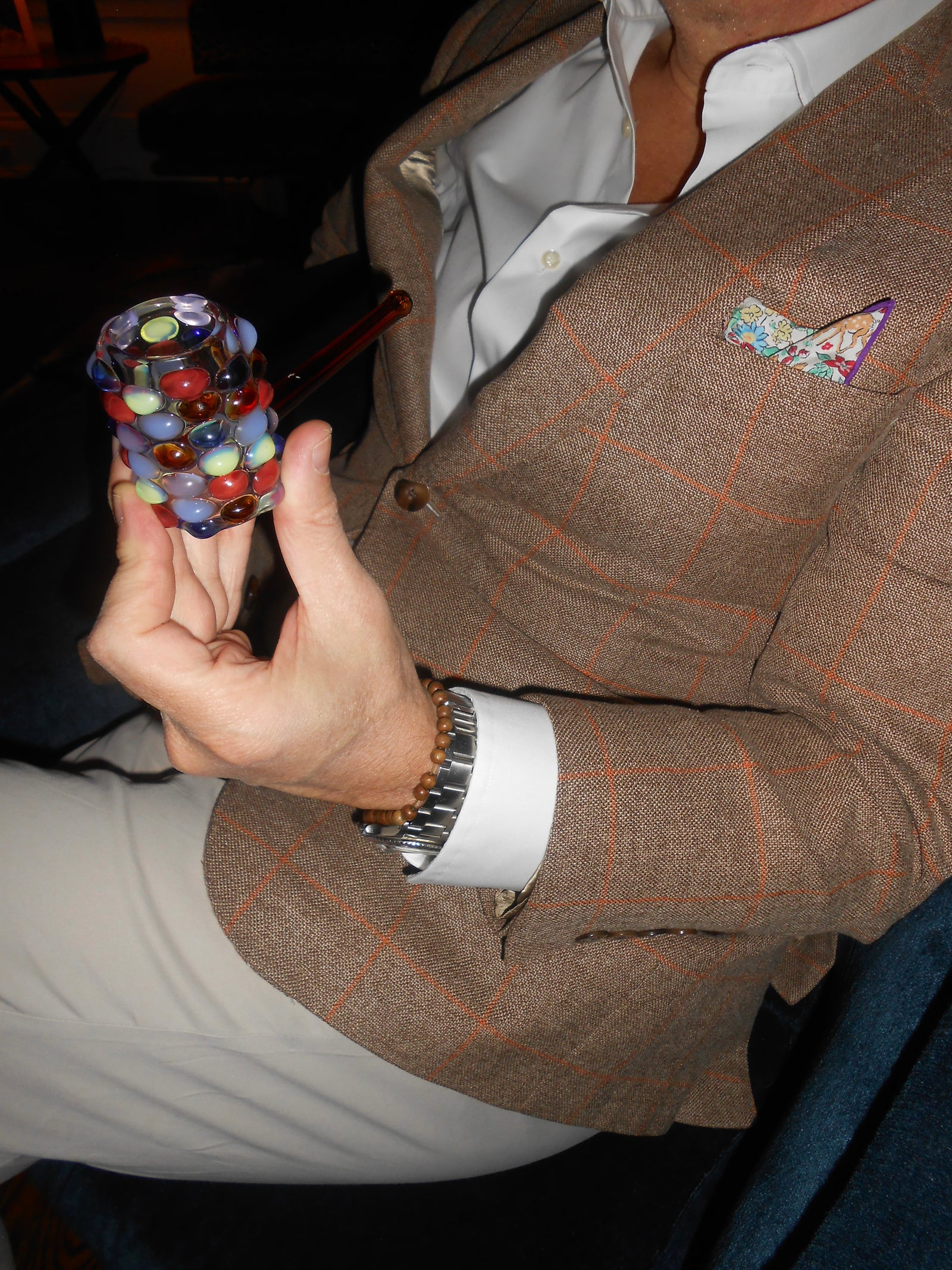 Edie Parker x Wes Anderson's Phoenician Scheme in Glass Corn Cob Pipe