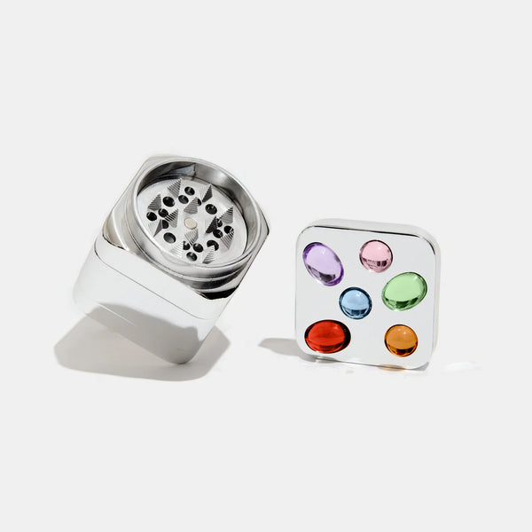 Gemstoned Grinder in Silver