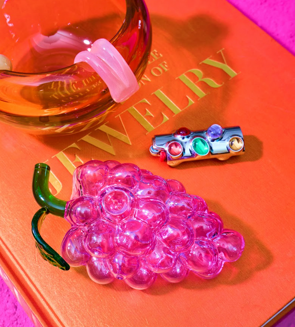 Glass Fruit Pipe in Purple Grapes