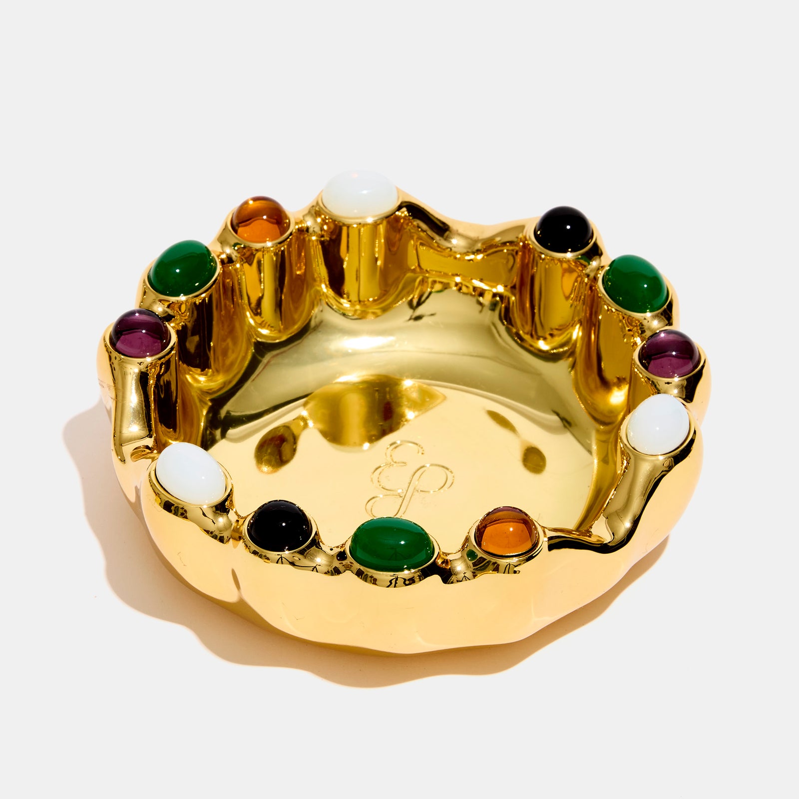 Gemstoned Ashtray in Gold