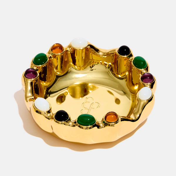 Gemstoned Ashtray in Gold