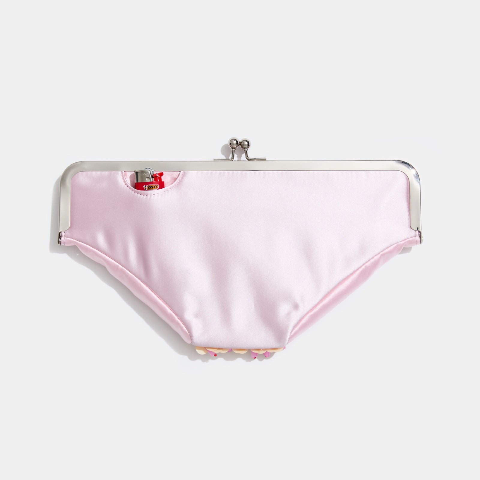 Undies Clutch in Pink Sequins