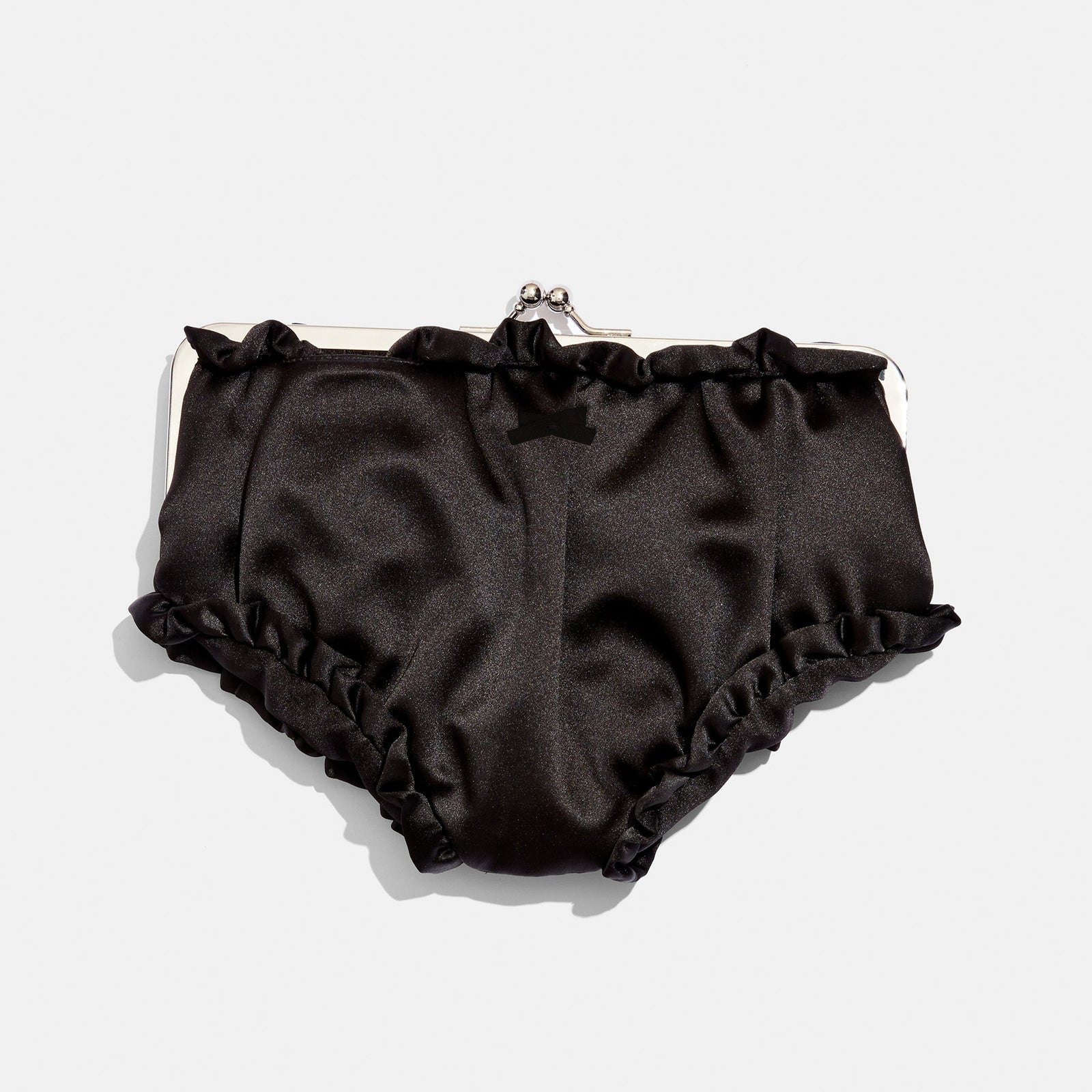 Undies Pouch in Black Satin