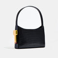 Burn Shoulder Bag in Black Croc Thumbnail