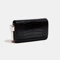 Burn Clutch in Patent Black Croc Thumbnail