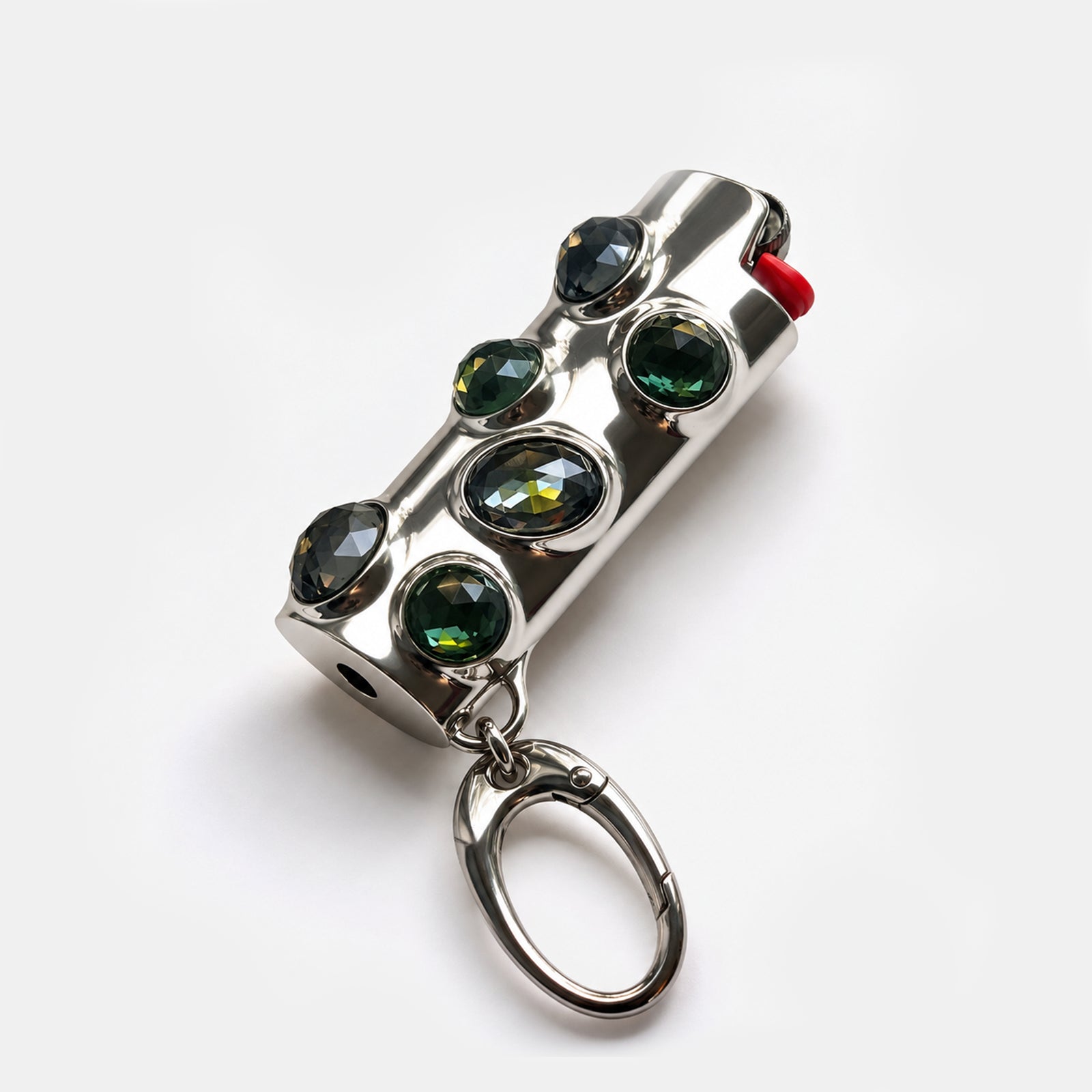 Gemstoned Lighter Clip in Steel