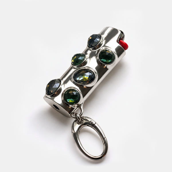 Gemstoned Lighter Clip in Steel
