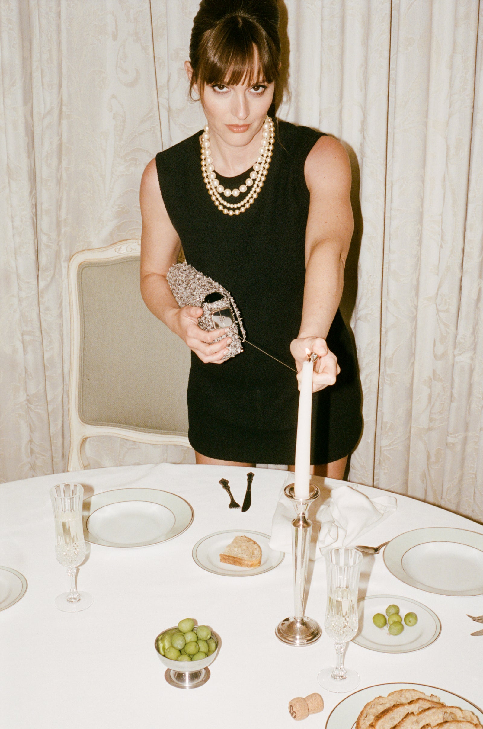 ST. JOHN X EDIE PARKER EYELASH Burn Clutch in SAMPLE SALE