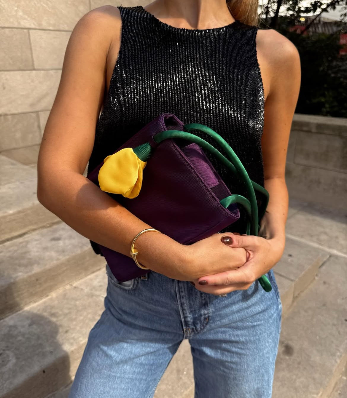 Flower Bag in Yellow Rose