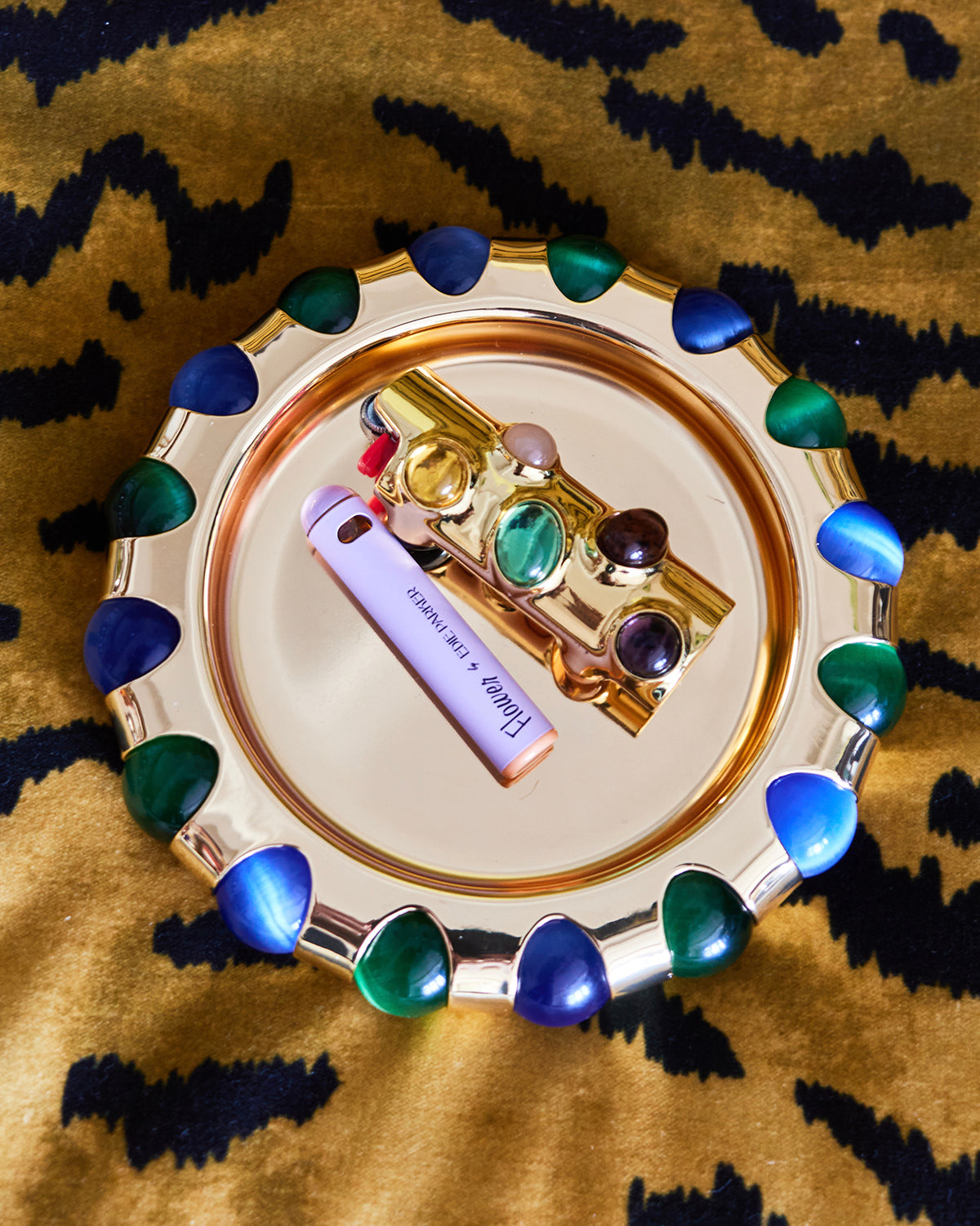 Lagoon Marbles Dish in Gold