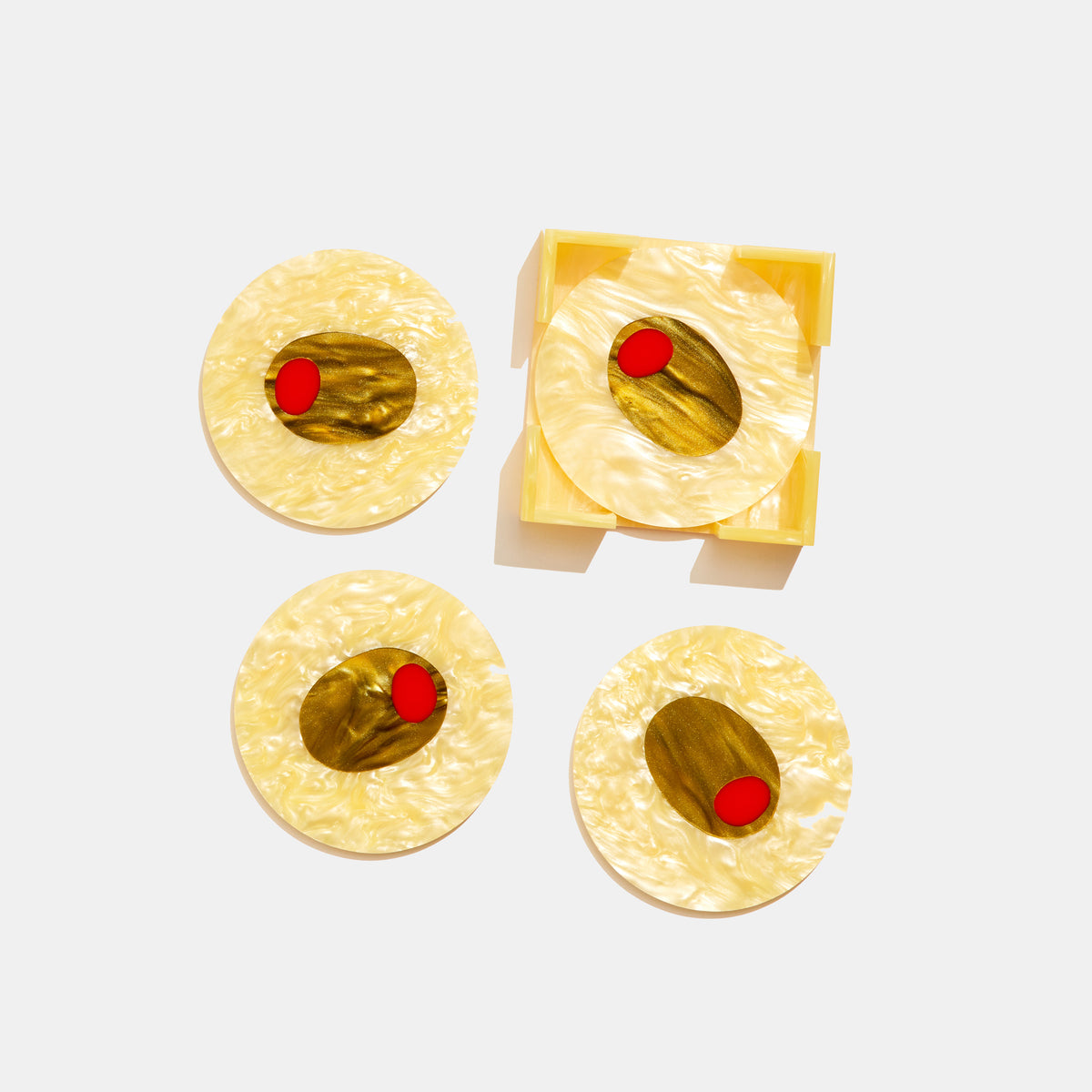 Coaster Set in Olives