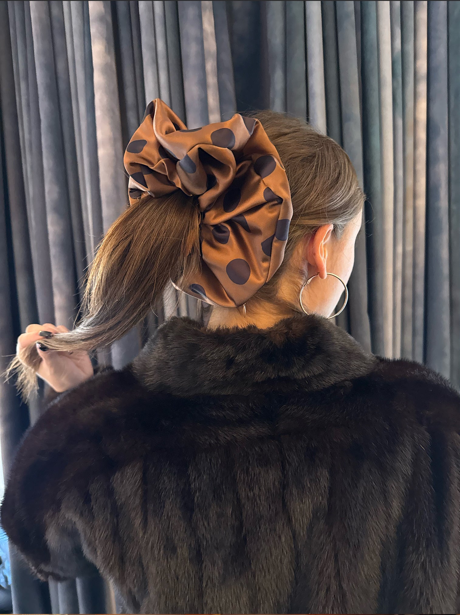 XL Stash Scrunchie in Brown