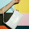 Burn Shoulder Bag in White Croc Thumbnail