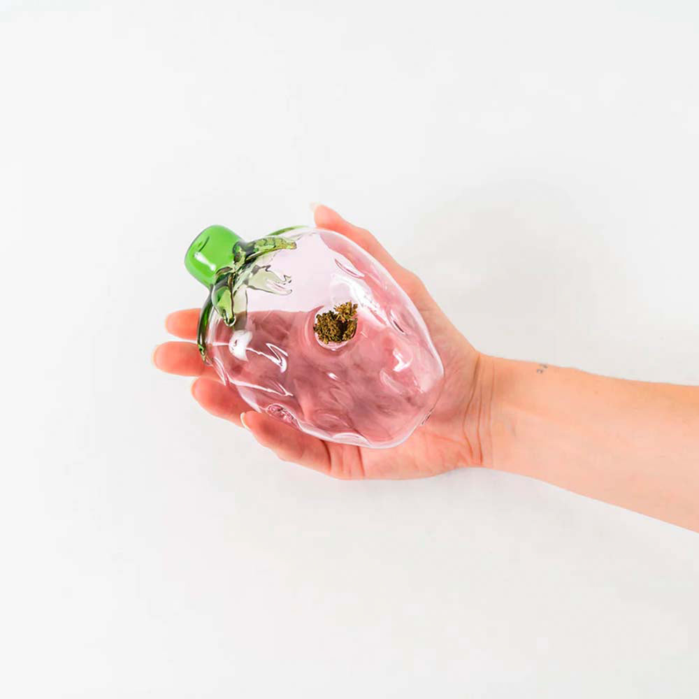 Glass Fruit Pipe in Jumbo Strawberry