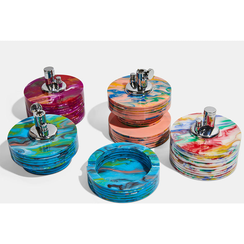 Tabletop Lighter in White Swirl