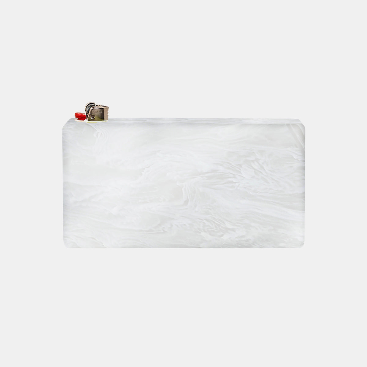 Acrylic clutch bag shoulder bag with removable chain White - Blanks  Collection
