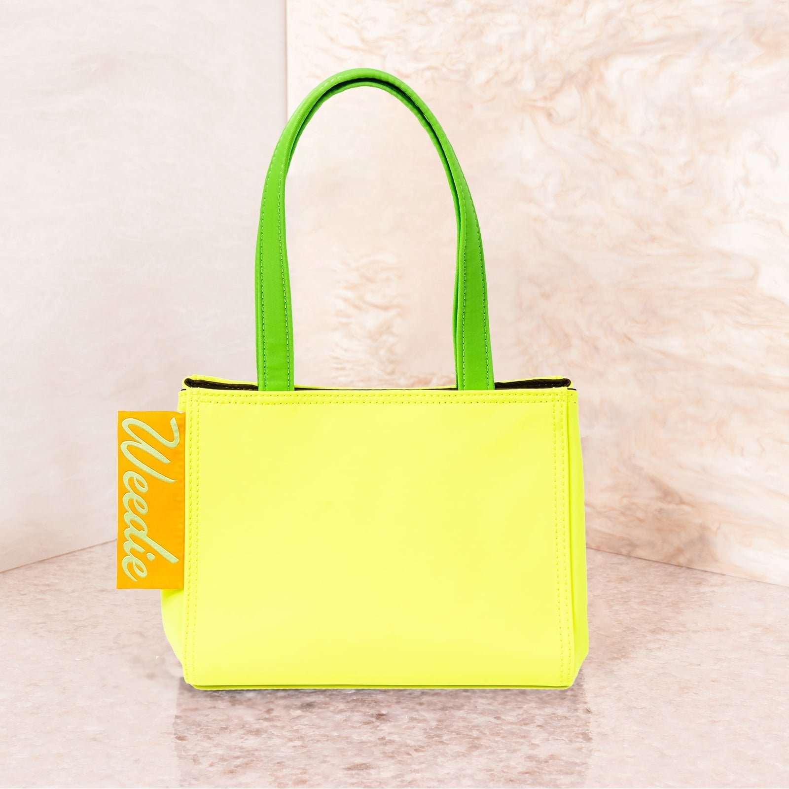 Piping Shoulder Bag In Lime