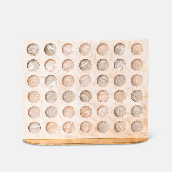 Four-In-A-Row in Burnt Agate Marble