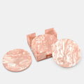 Round Coasters in Rose Quartz Pearlescent - Edie Parker Thumbnail