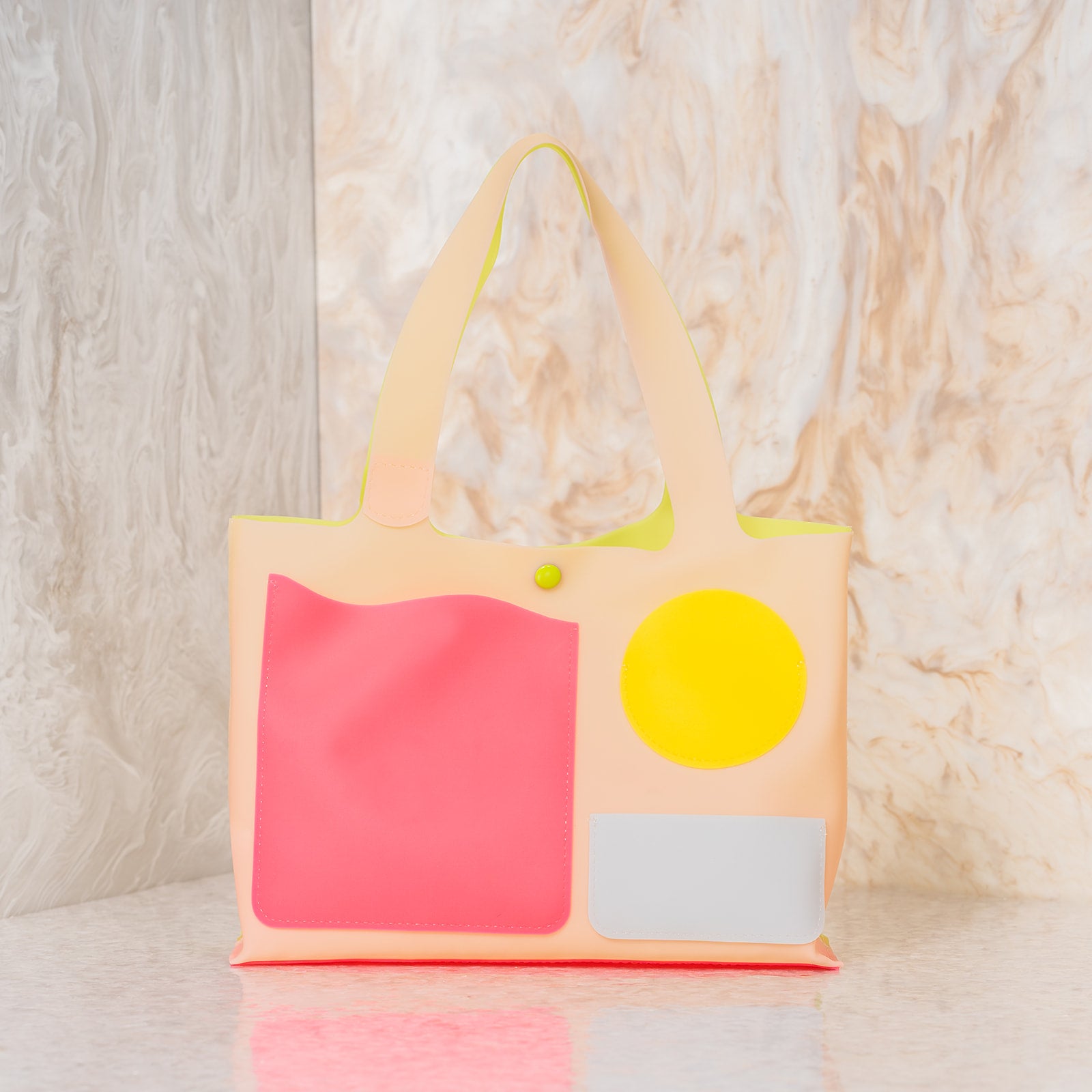 Edie Parker Jelly Tote in Candy Coated front view